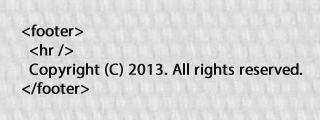 footer example